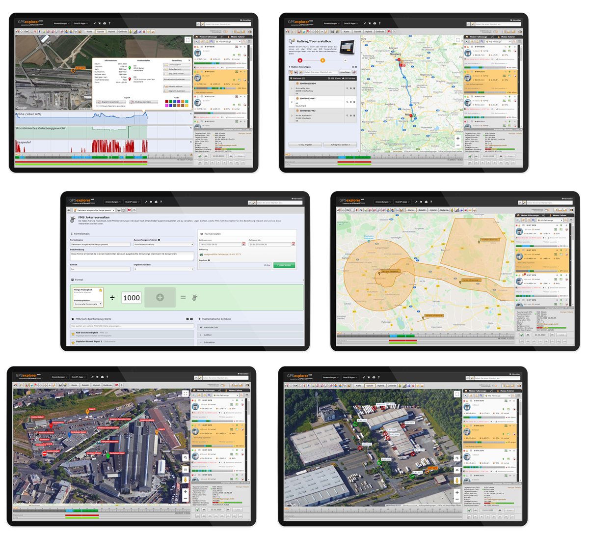 Die Fuhrparkmanagement-Software GPS-Explorer umfasst eine breite Palette an nützlichen Funktionen